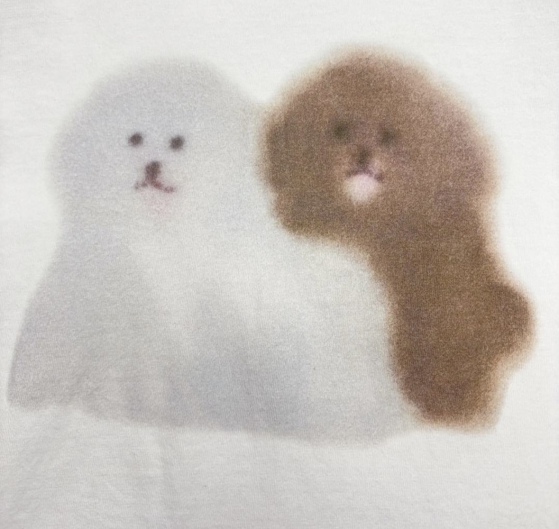 White puppy print T-shirt (0.13kg) - View 4