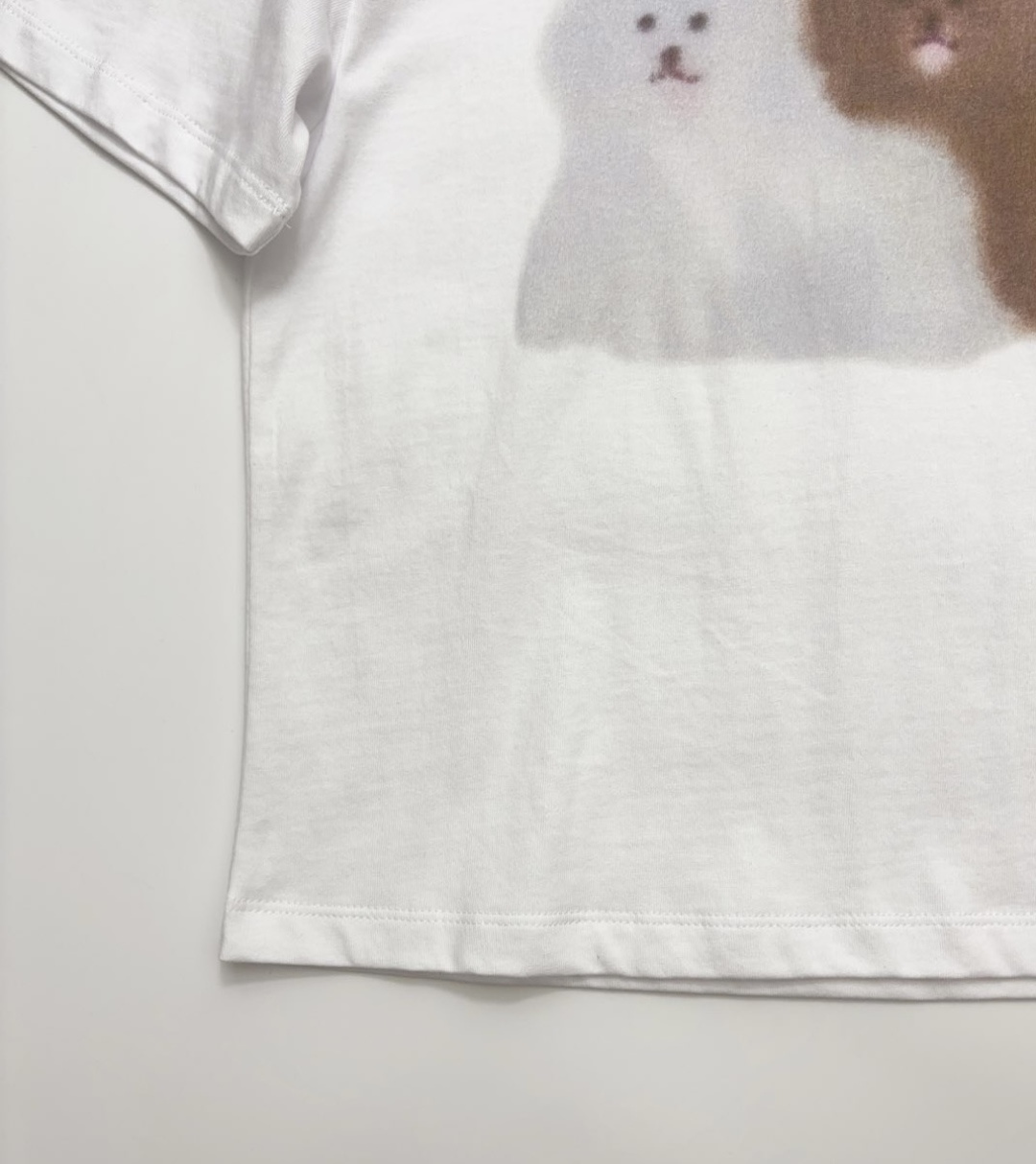 White puppy print T-shirt (0.13kg) - View 7