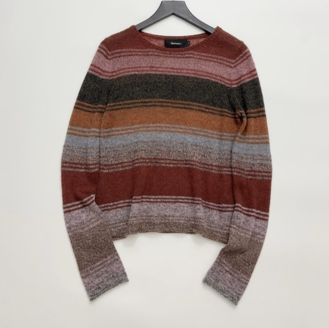Striped wool blend knitted top