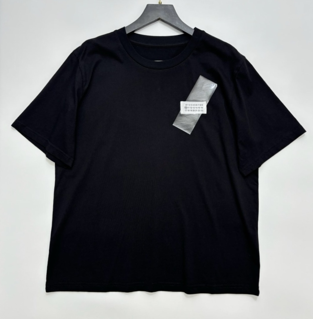 0.15kg/cut label numeric pattern short-sleeve white T-shirt crew neck simple style