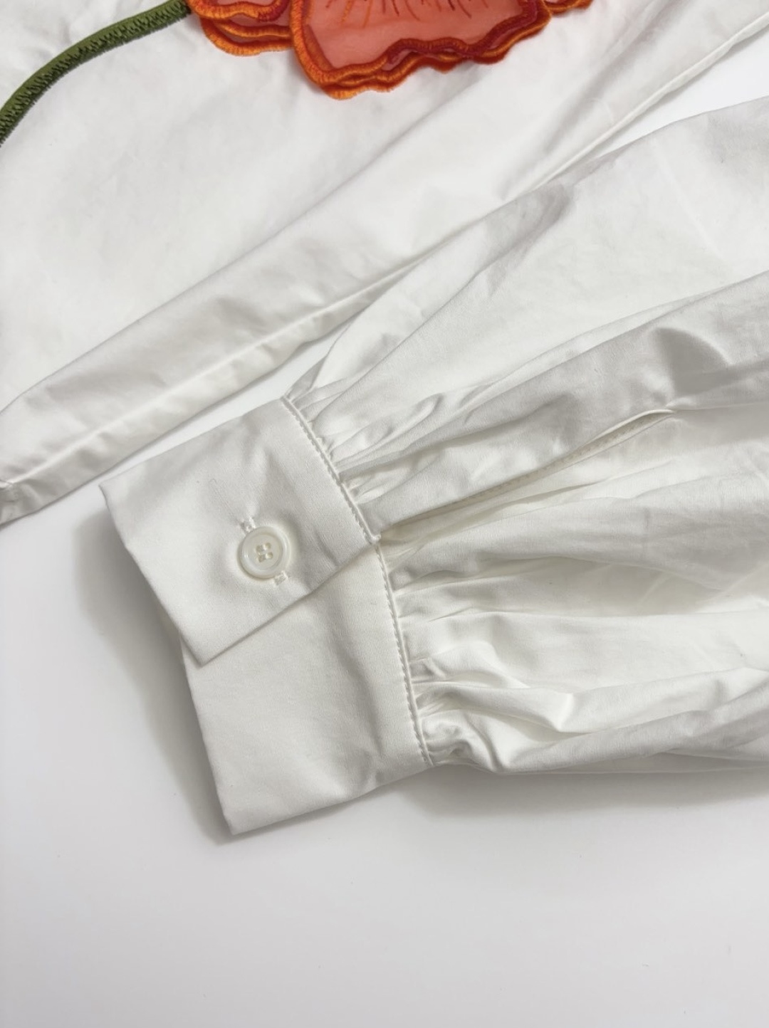 0.25kg/clipped label women's 3D floral detail crewneck shirt top - View 10