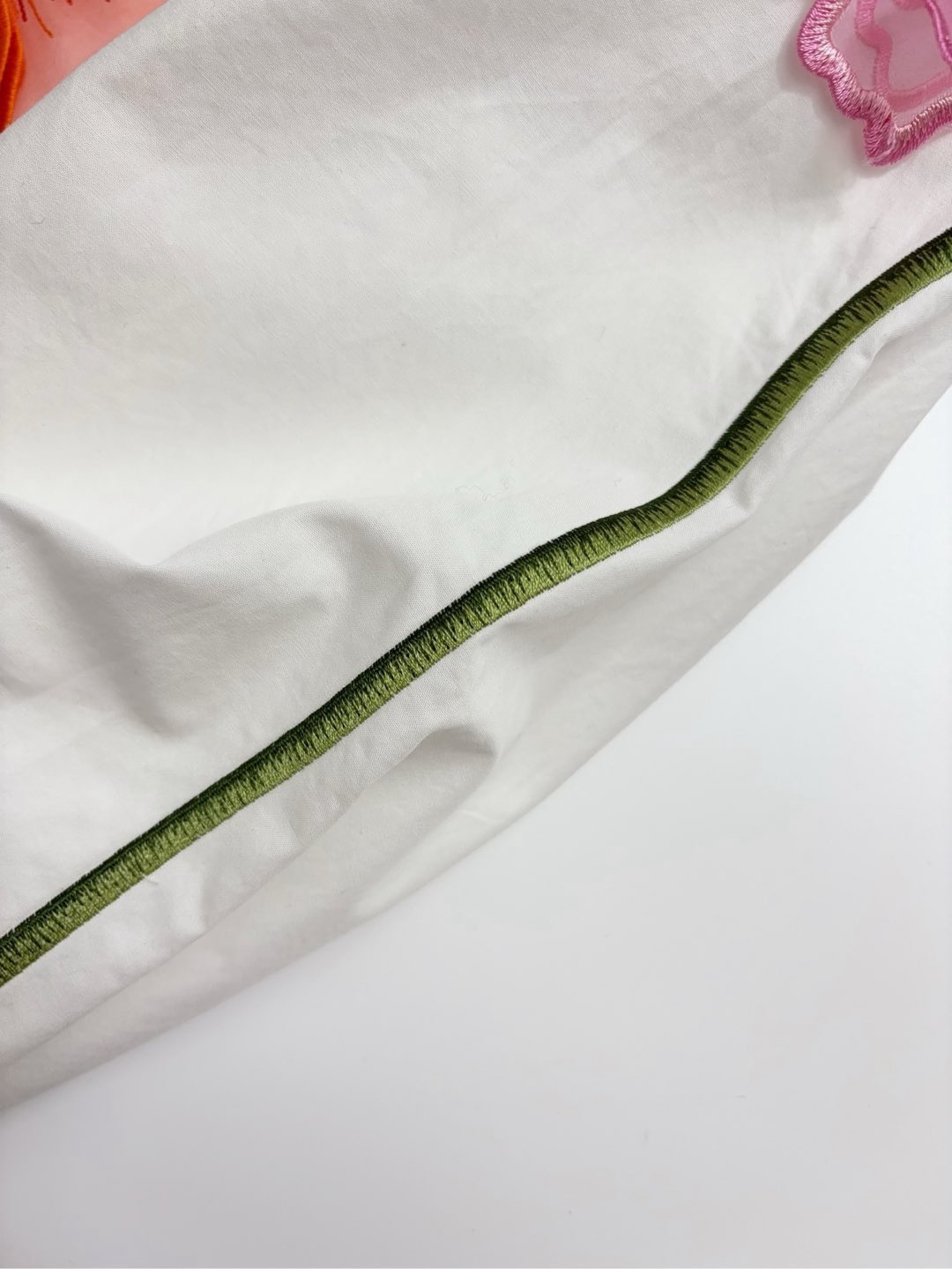 0.25kg/clipped label women's 3D floral detail crewneck shirt top - View 9