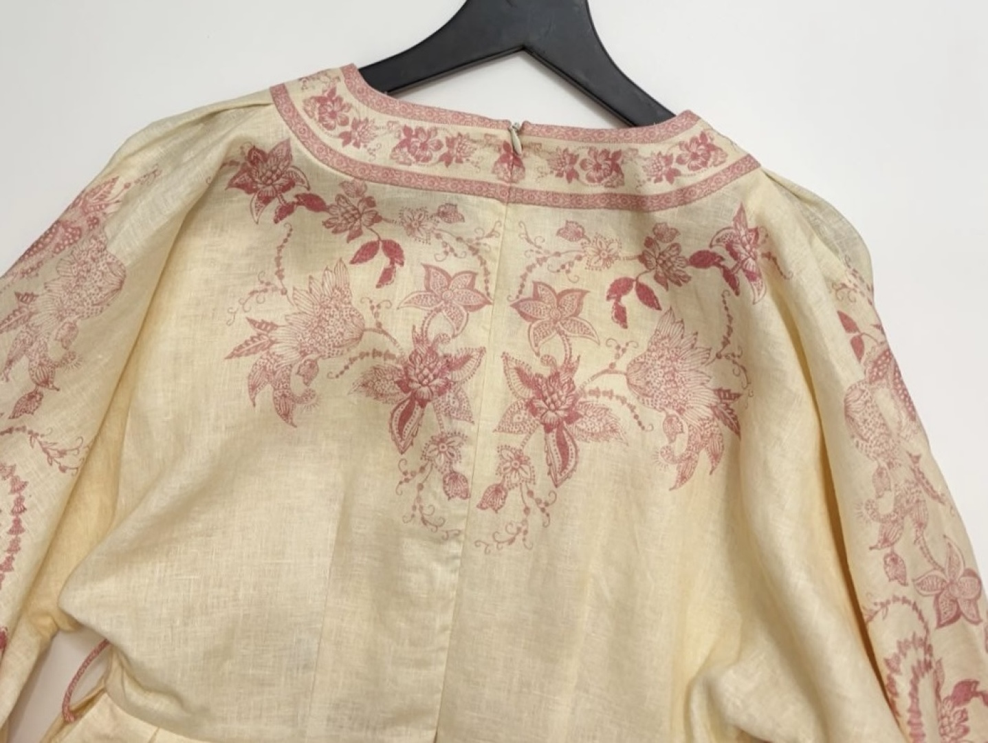 Pink printed V-neck elegant short dress - View 18