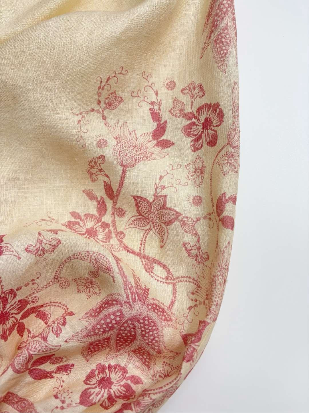 Pink printed V-neck elegant short dress - View 9