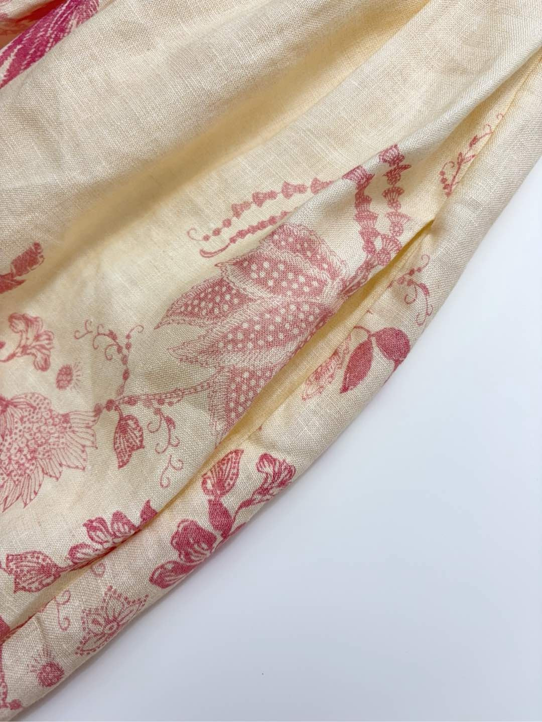 Pink printed V-neck elegant short dress - View 11