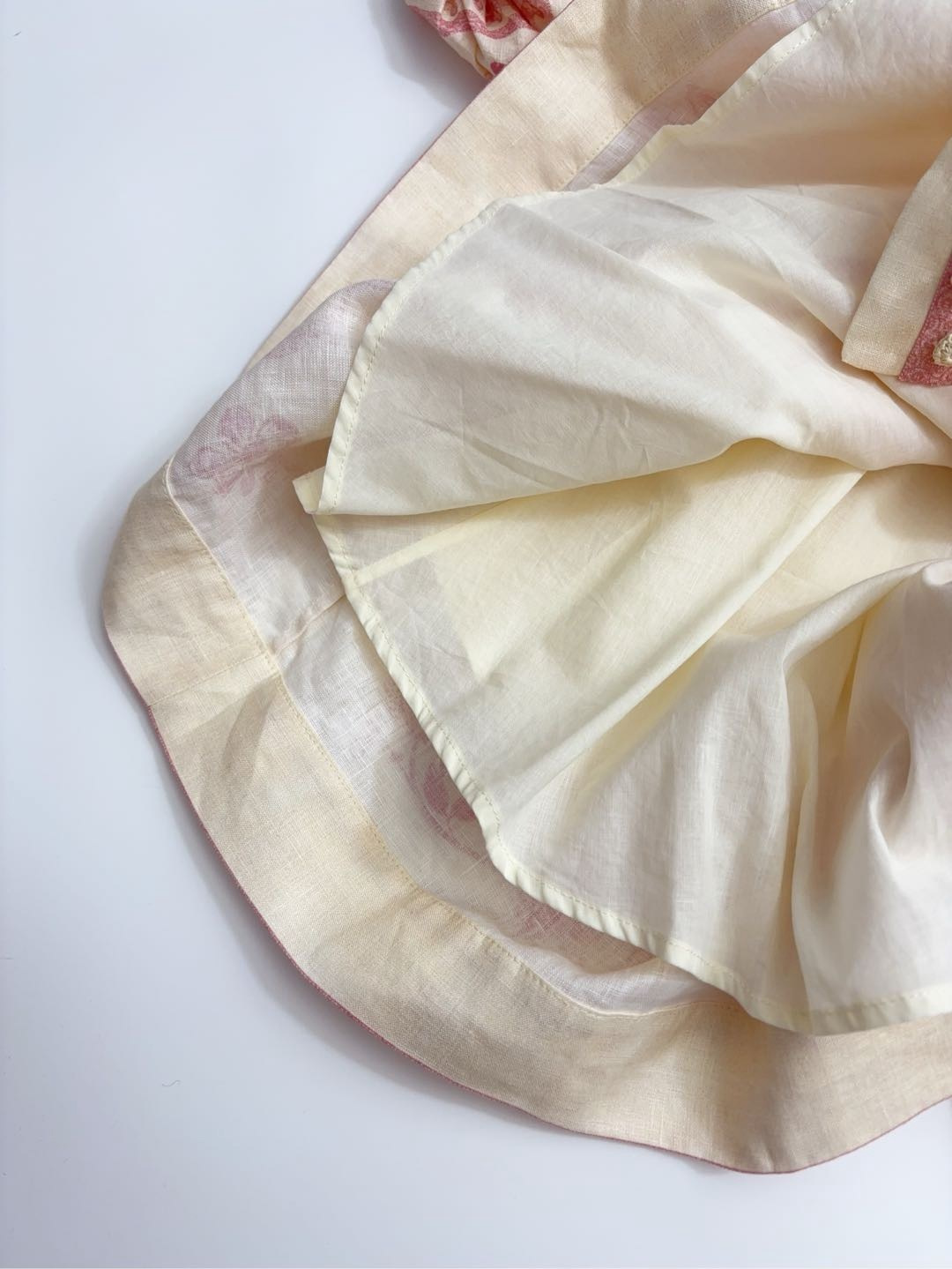 Pink printed V-neck elegant short dress - View 15