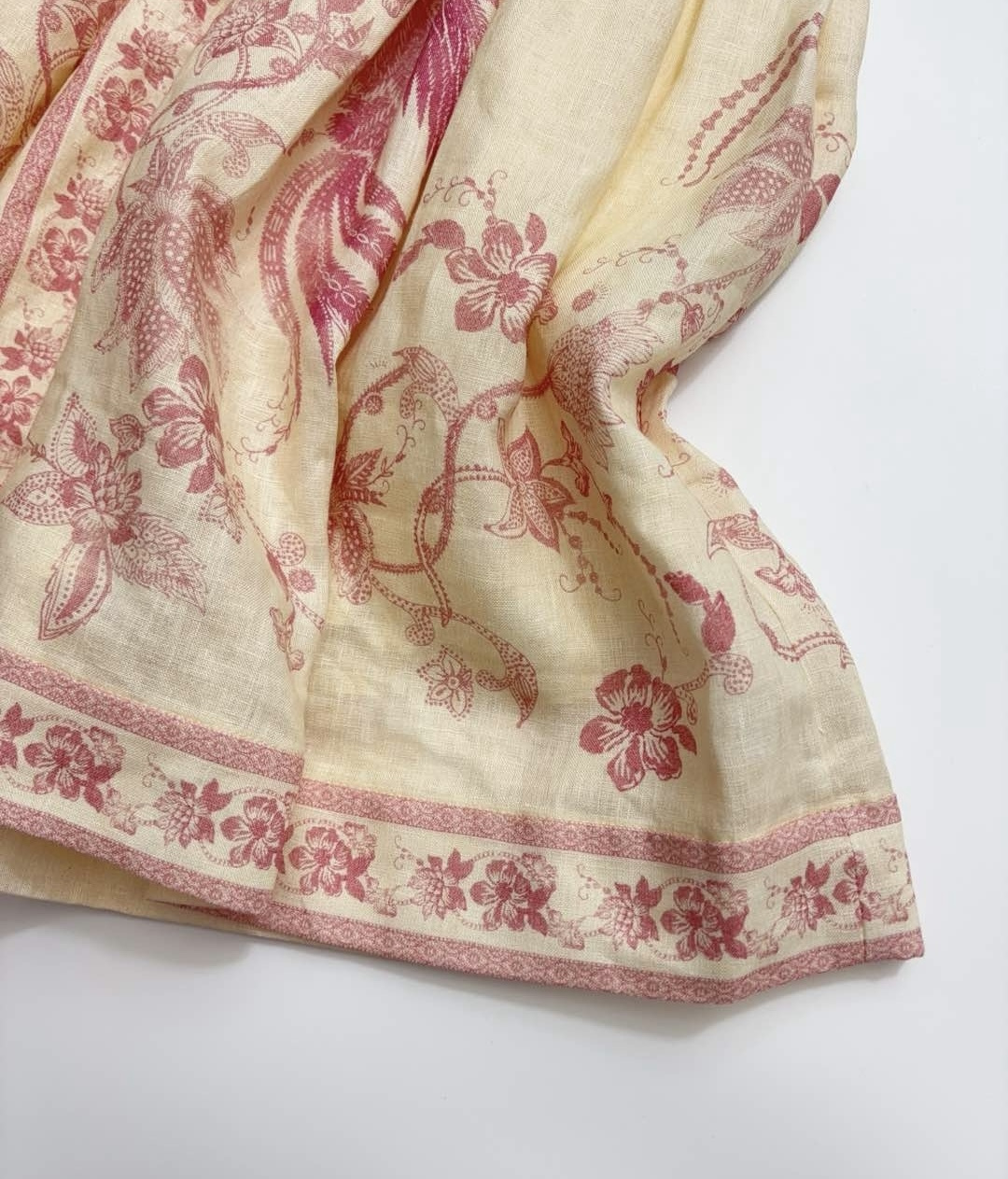 Pink printed V-neck elegant short dress - View 12