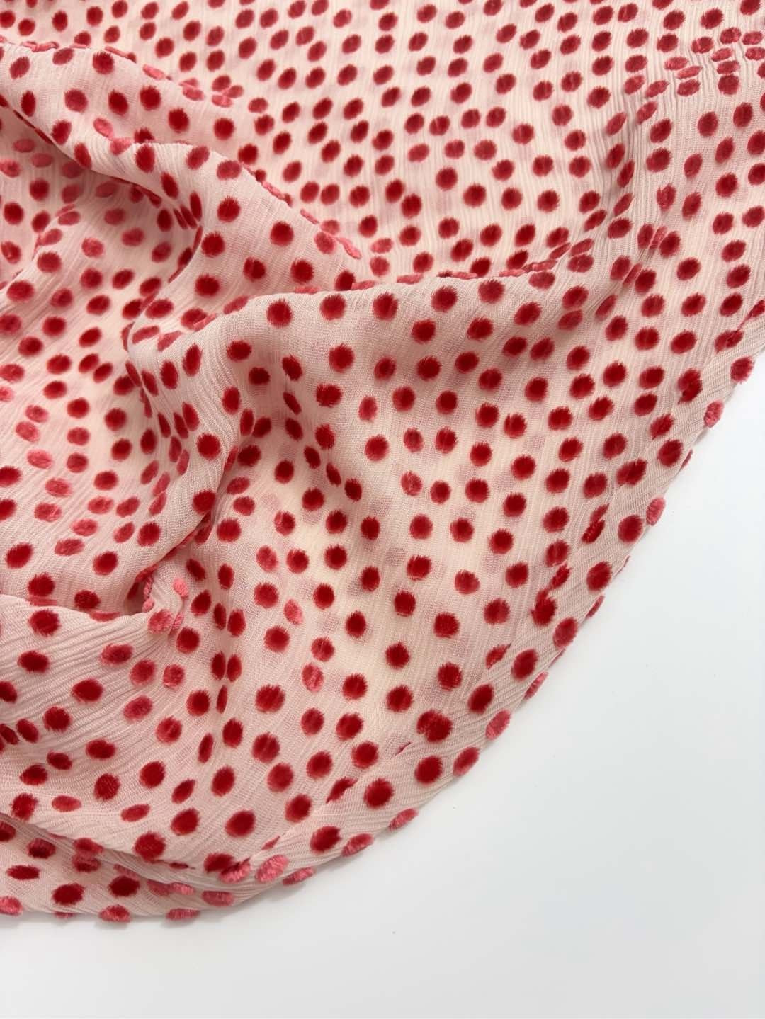 Gentle French V-neck polka dot dress, double-layer silk long dress - View 8