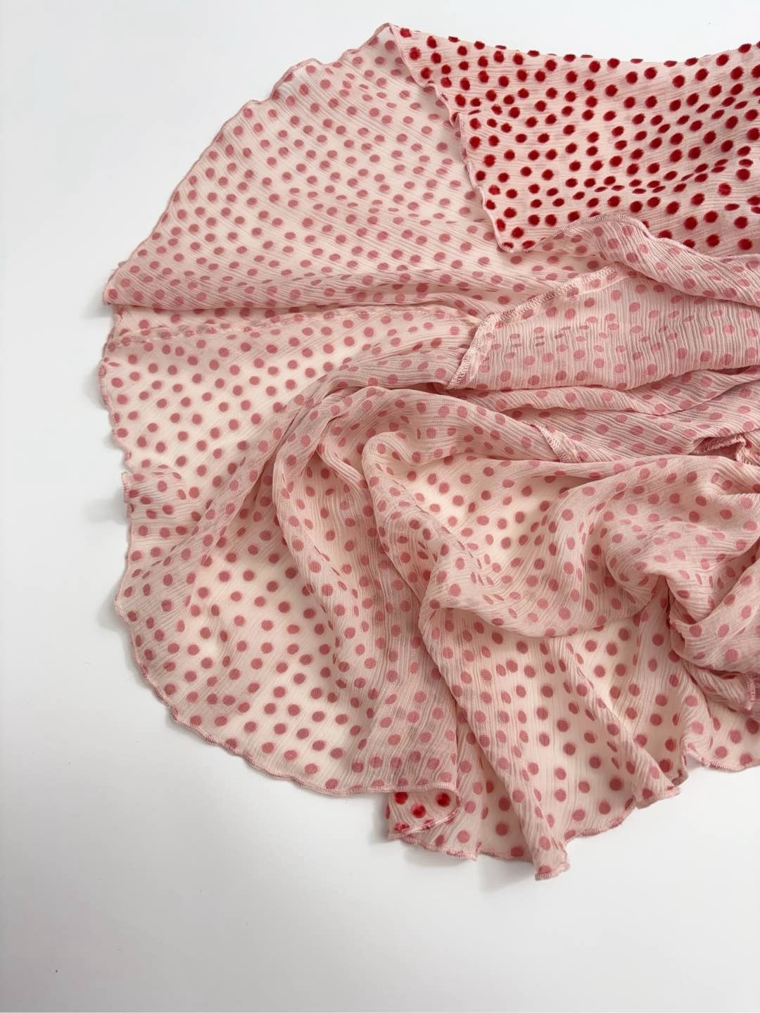 Gentle French V-neck polka dot dress, double-layer silk long dress - View 11