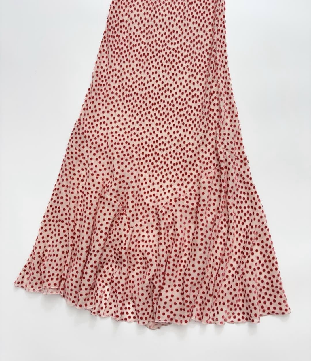 Gentle French V-neck polka dot dress, double-layer silk long dress - View 6