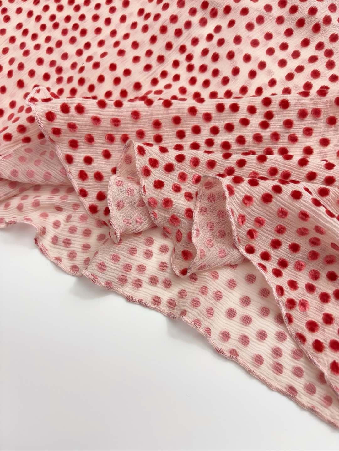 Gentle French V-neck polka dot dress, double-layer silk long dress - View 10