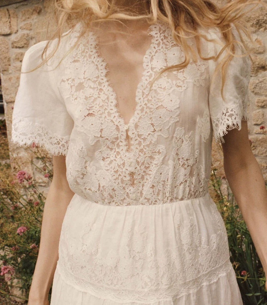 French V-neck hollow lace long dress/one-piece dress - View 19