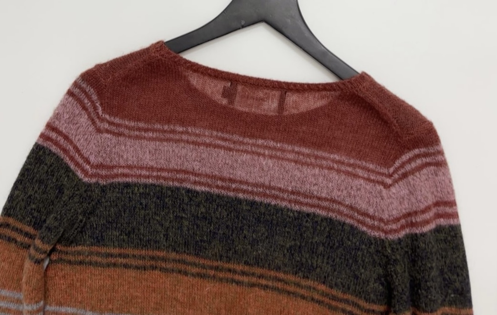 Striped wool blend knitted top - View 13