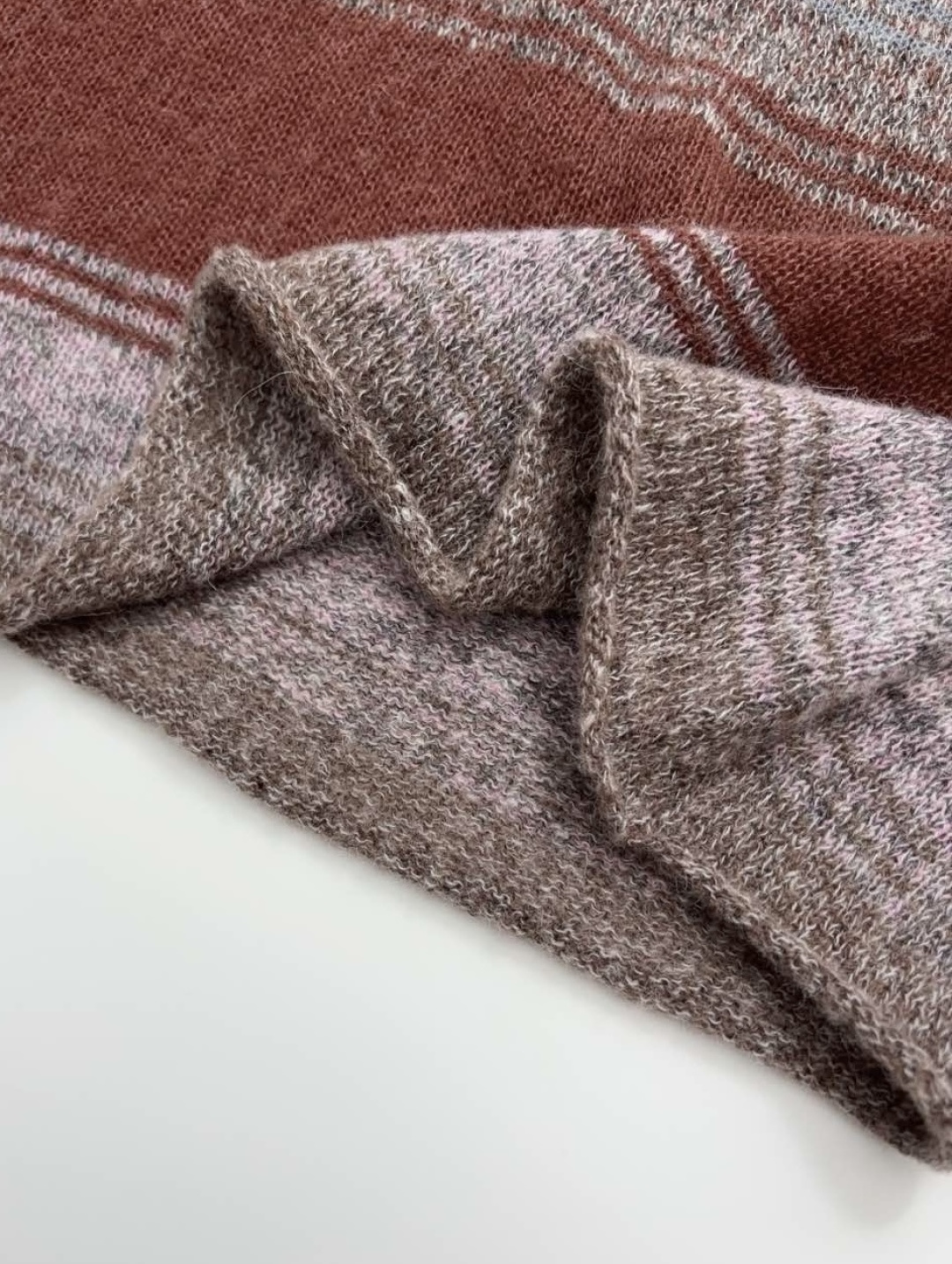 Striped wool blend knitted top - View 9