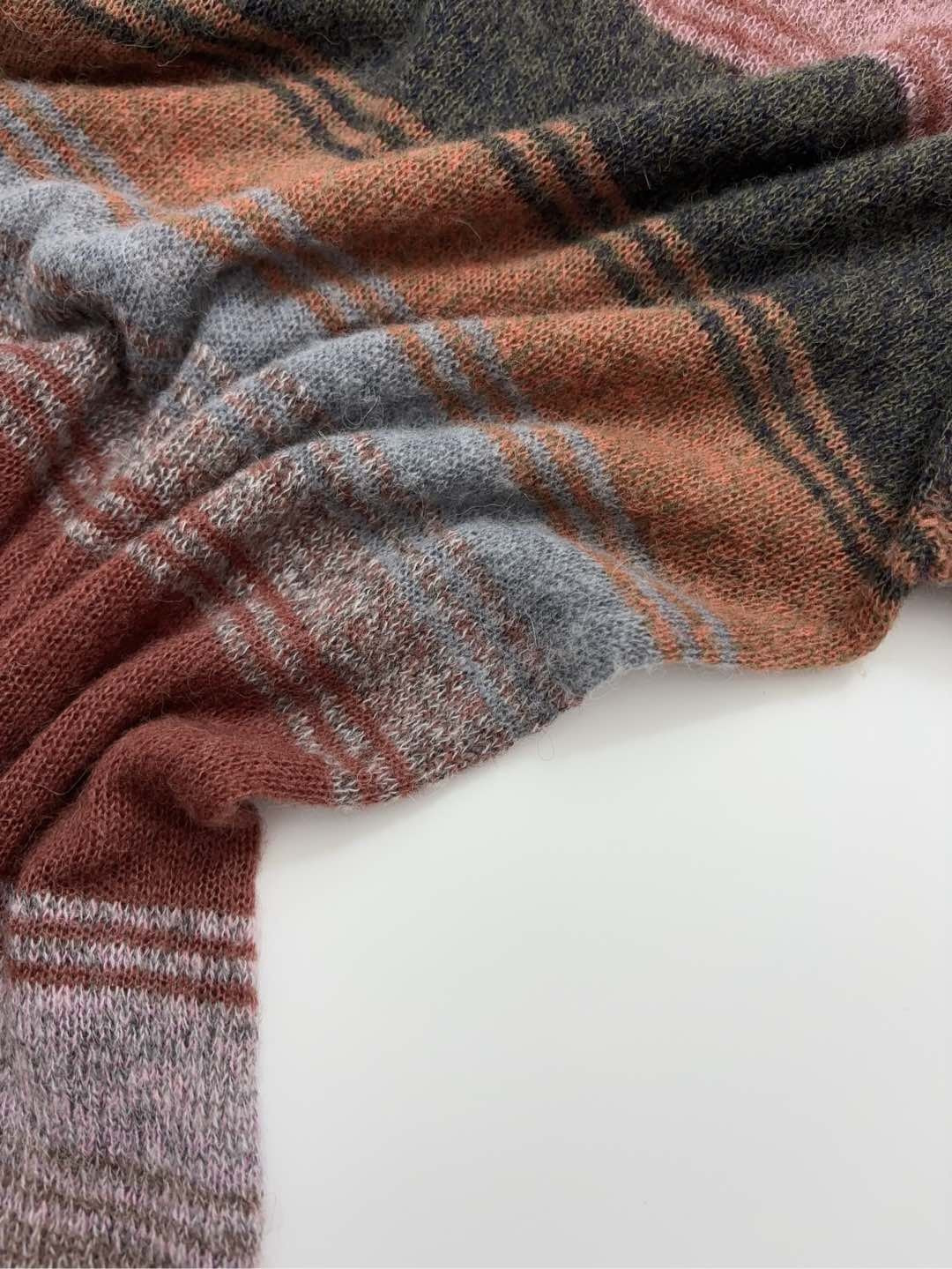 Striped wool blend knitted top - View 7