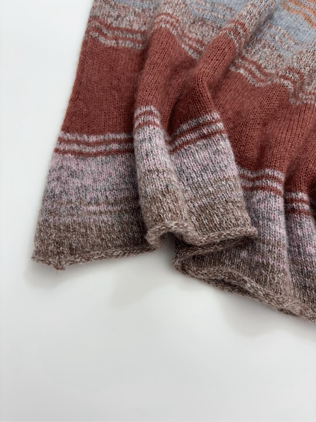 Striped wool blend knitted top - View 8