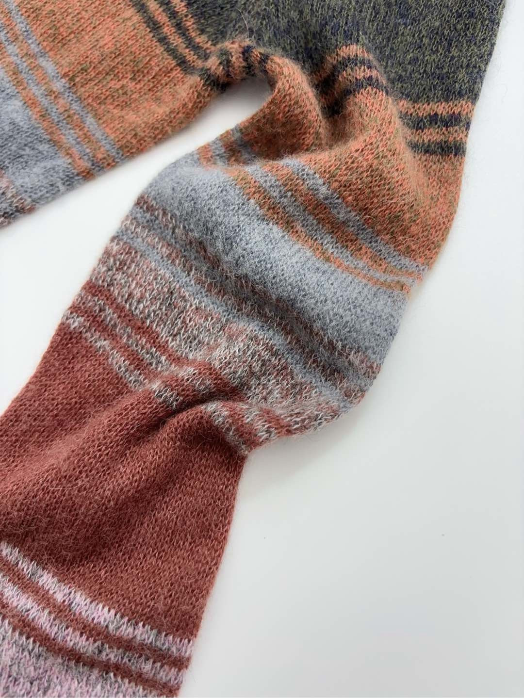 Striped wool blend knitted top - View 5