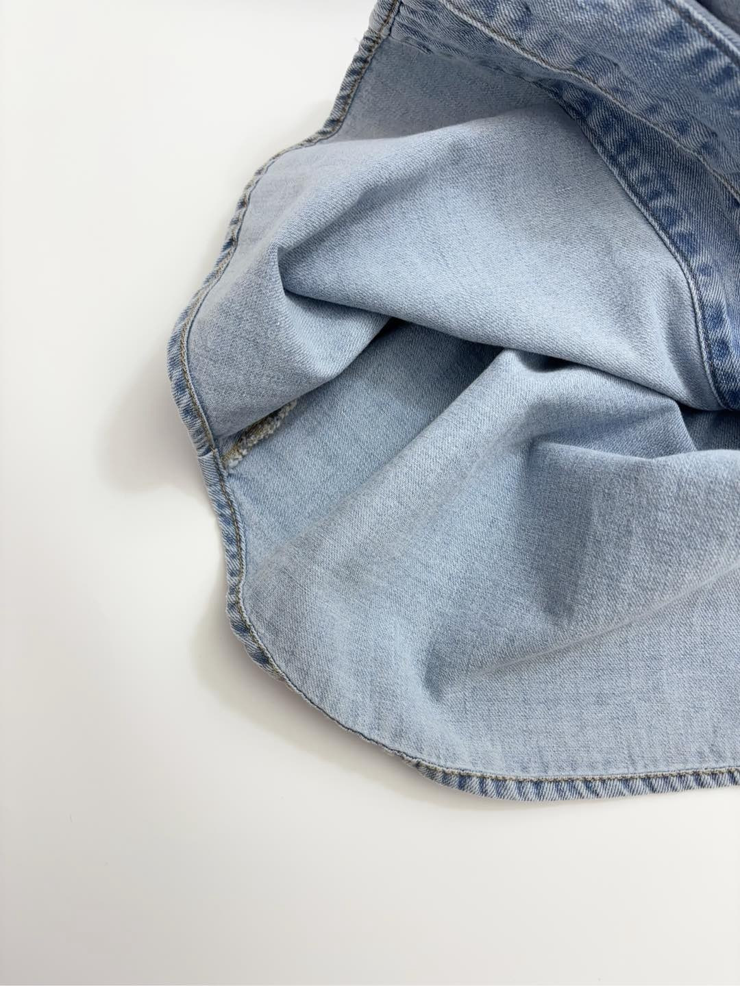 2025 Summer New Style LUCKY Sky Blue Denim Top - View 11