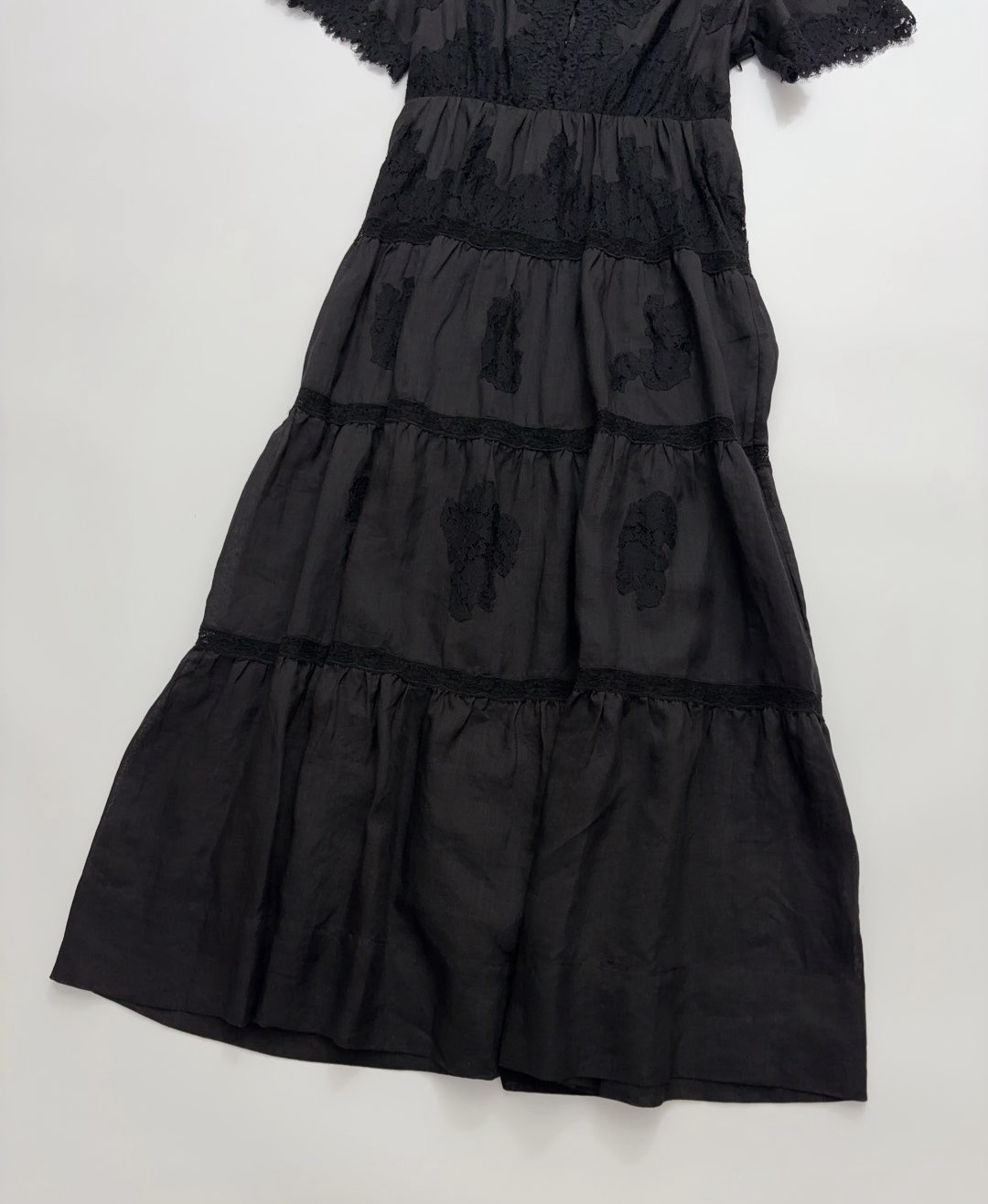 French V-neck hollow lace long dress - View 6