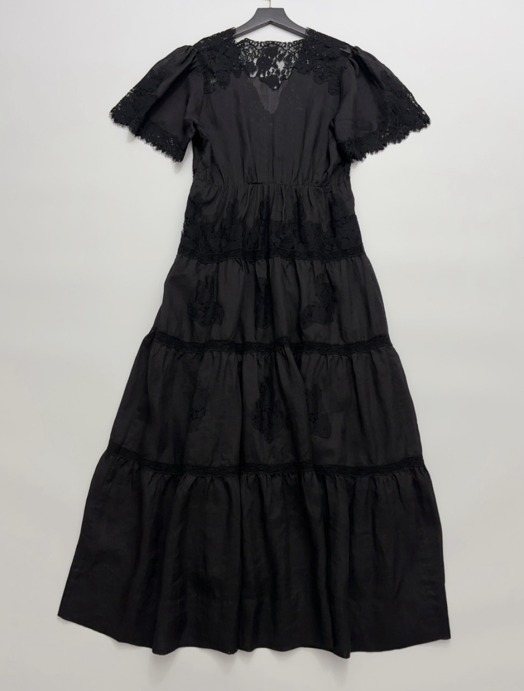 French V-neck hollow lace long dress - View 14