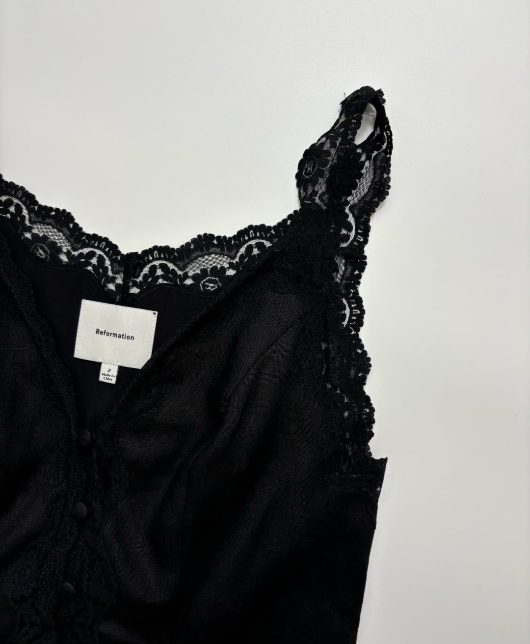 Women's Josefina Lace Patchwork Linen Top - View 2