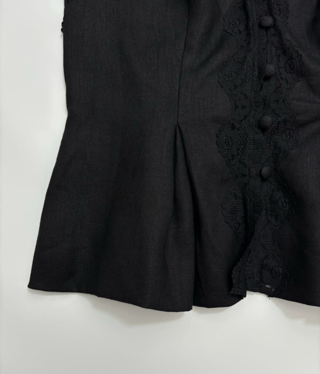 Women's Josefina Lace Patchwork Linen Top - View 5