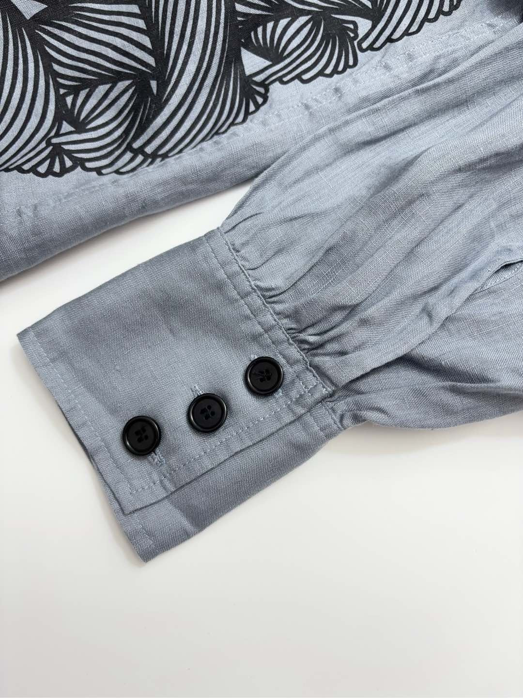 22SS chest rope knot logo pure cotton loose shirt - View 10