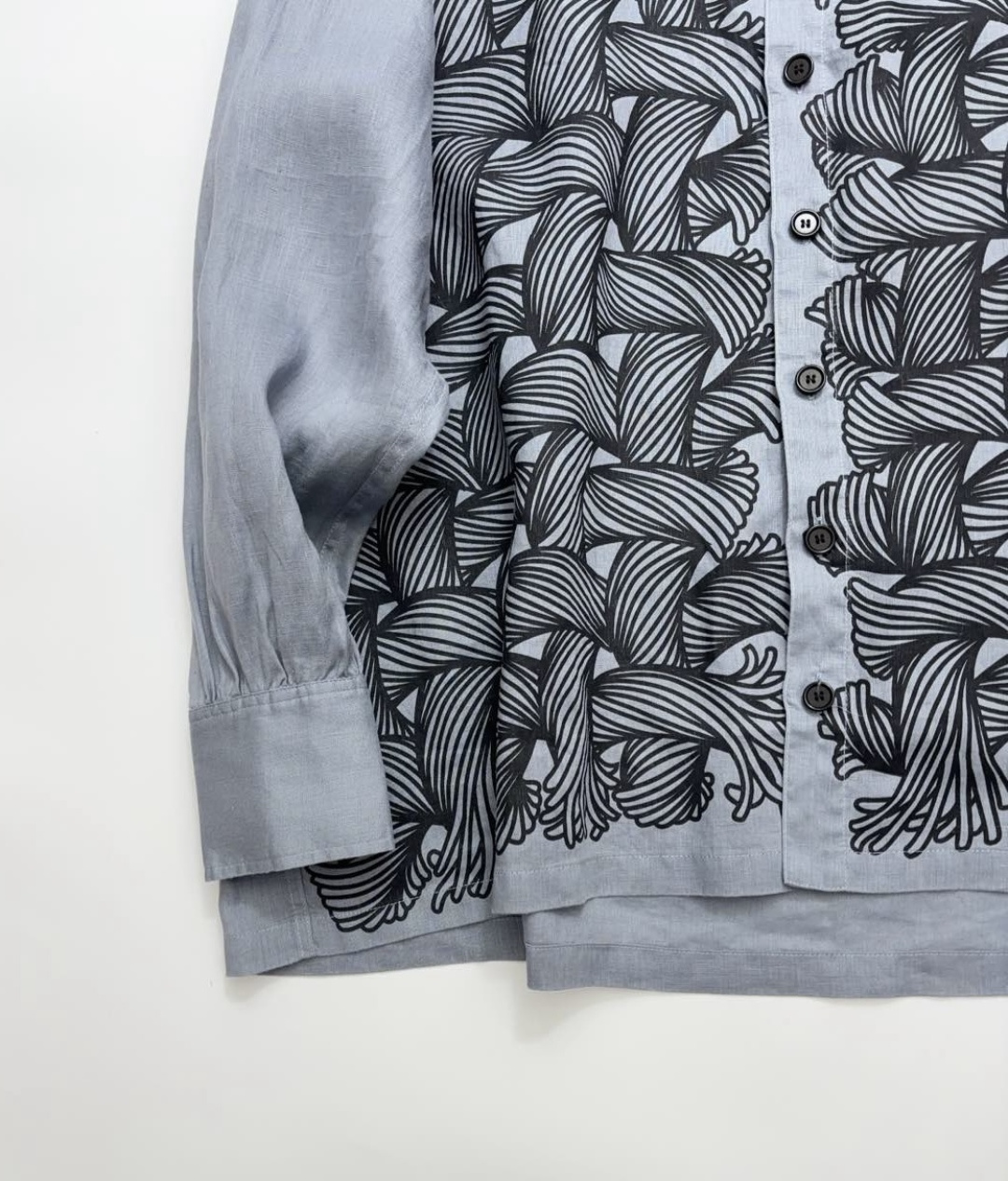 22SS chest rope knot logo pure cotton loose shirt - View 6