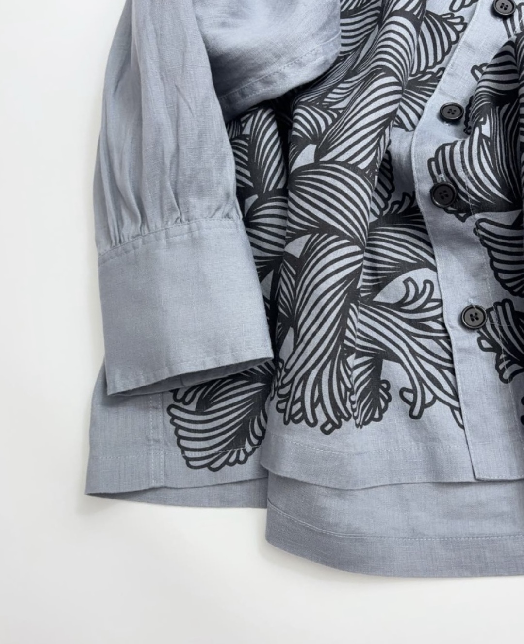 22SS chest rope knot logo pure cotton loose shirt - View 11