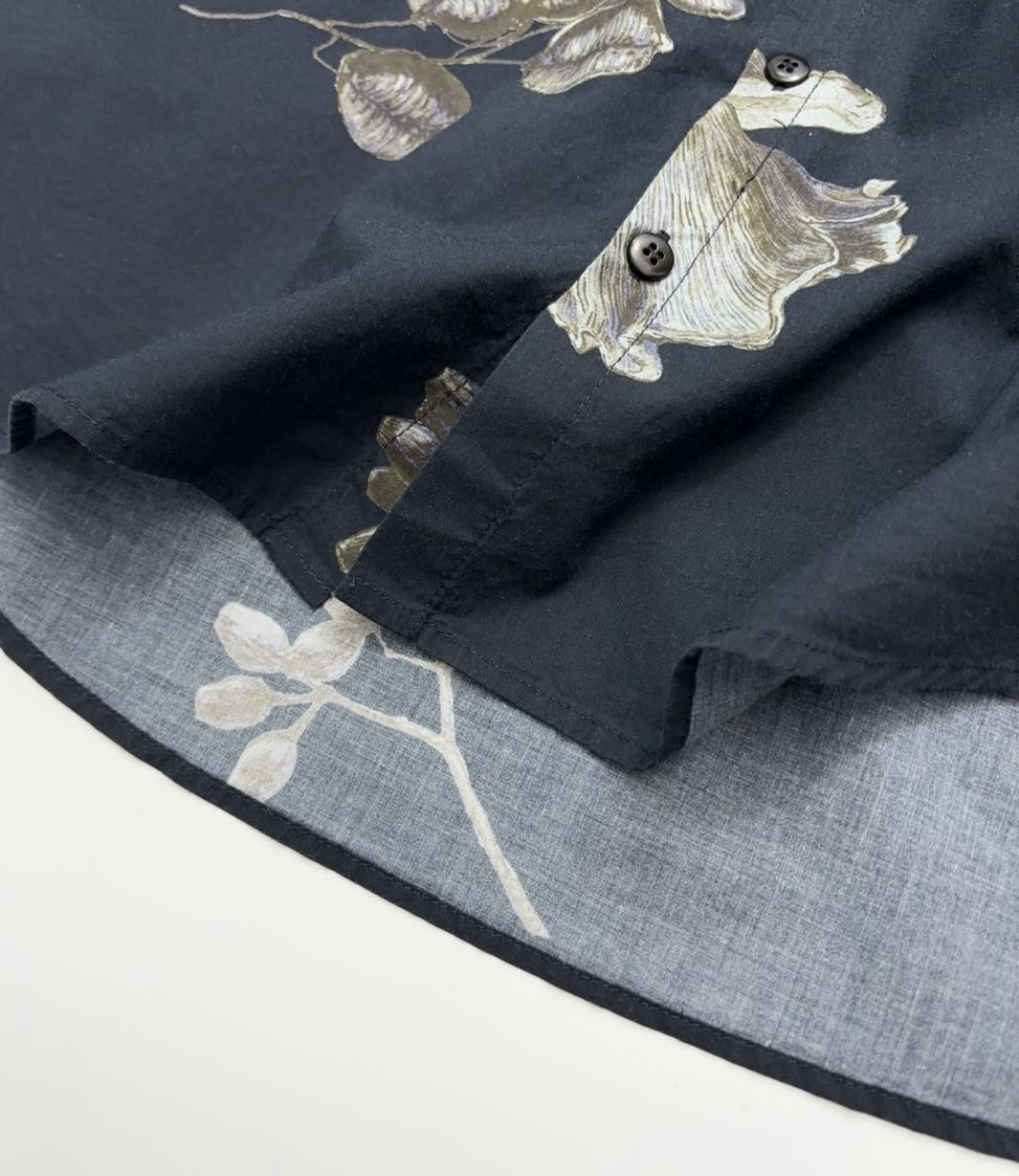 Summer plant print cotton casual shirt jacket - View 11