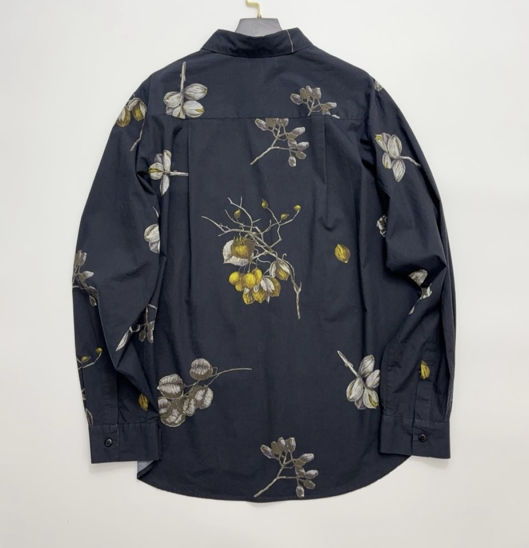 Summer plant print cotton casual shirt jacket - View 13