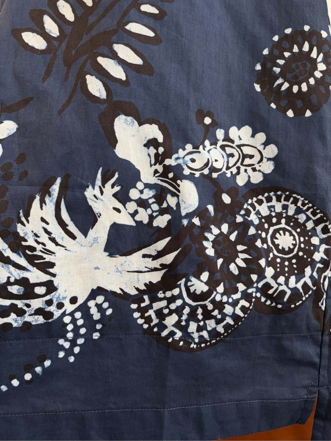 All-cotton Phoenix Print Shirt Dark Blue (Tag cut) - View 9