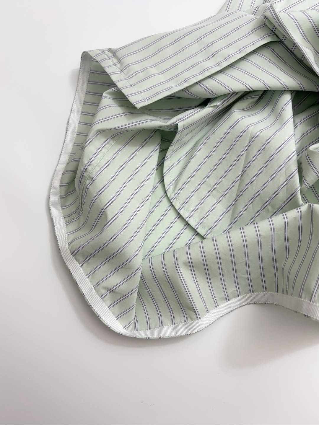 0.3kg/cut tag lapel sleeveless pinstripe versatile dress - View 10