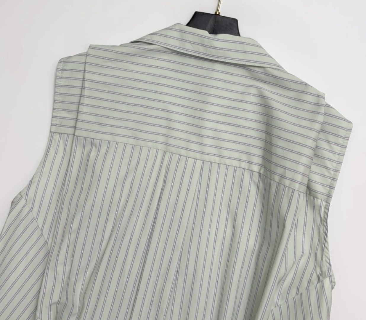 0.3kg/cut tag lapel sleeveless pinstripe versatile dress - View 13