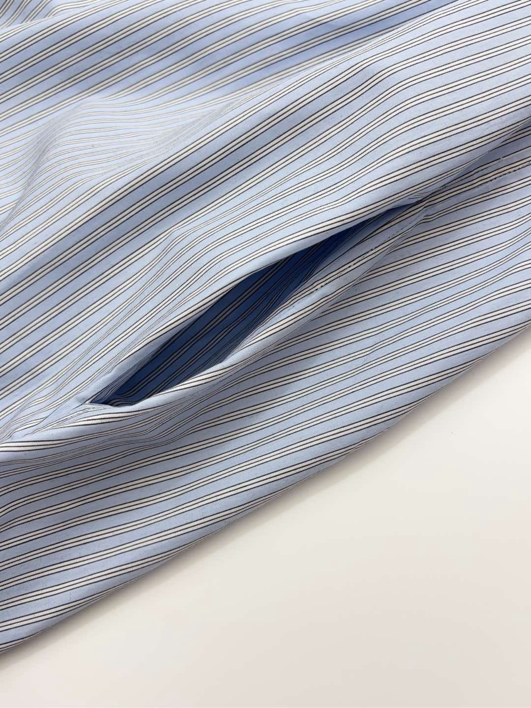 V-neck sleeveless pinstripe versatile dress - View 7