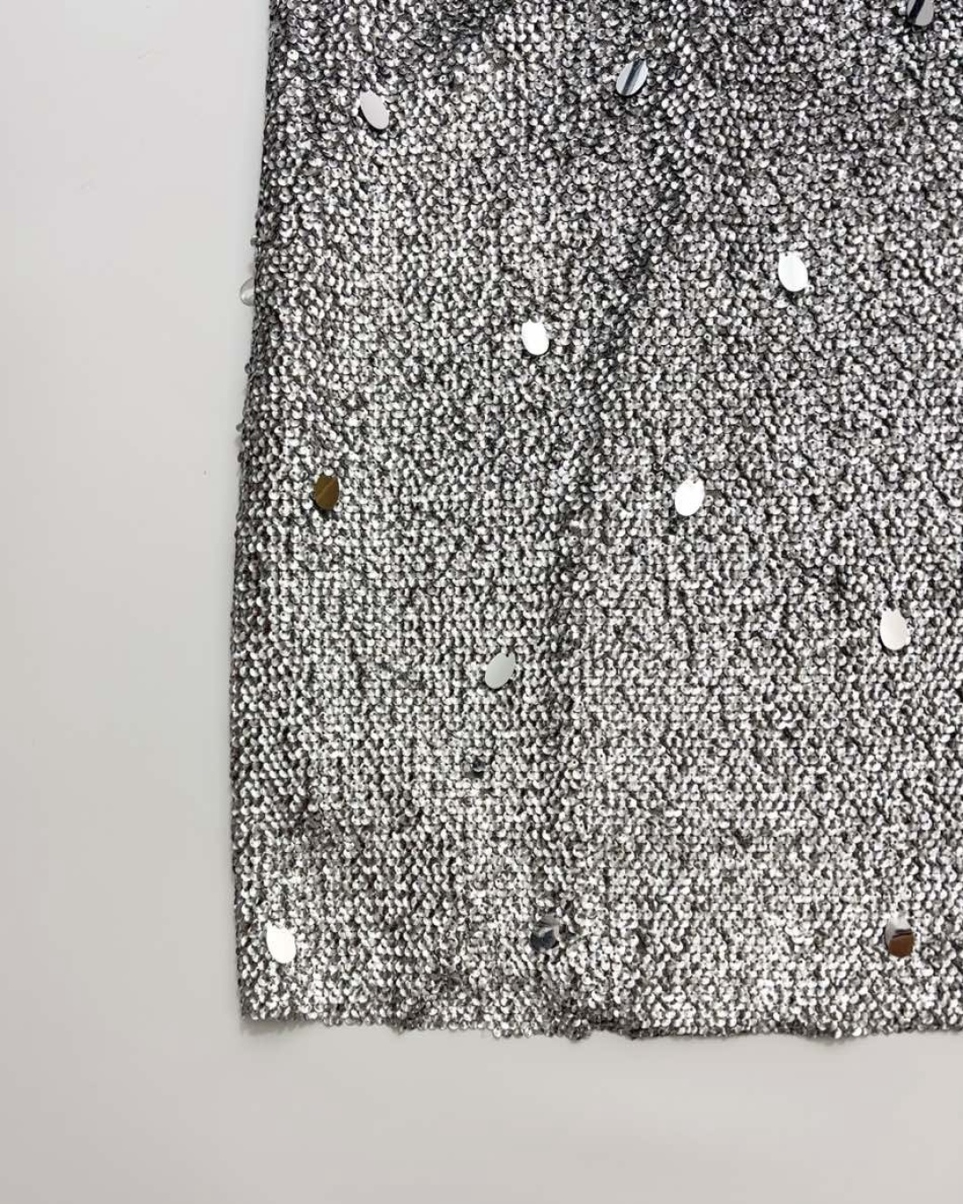 Lustrous Silver Sequin Half Skirt - View 5