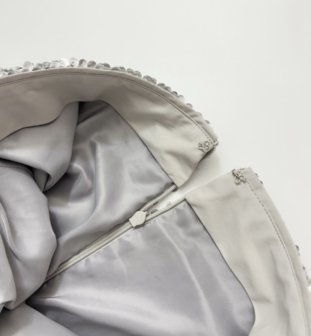 Lustrous Silver Sequin Half Skirt - View 4