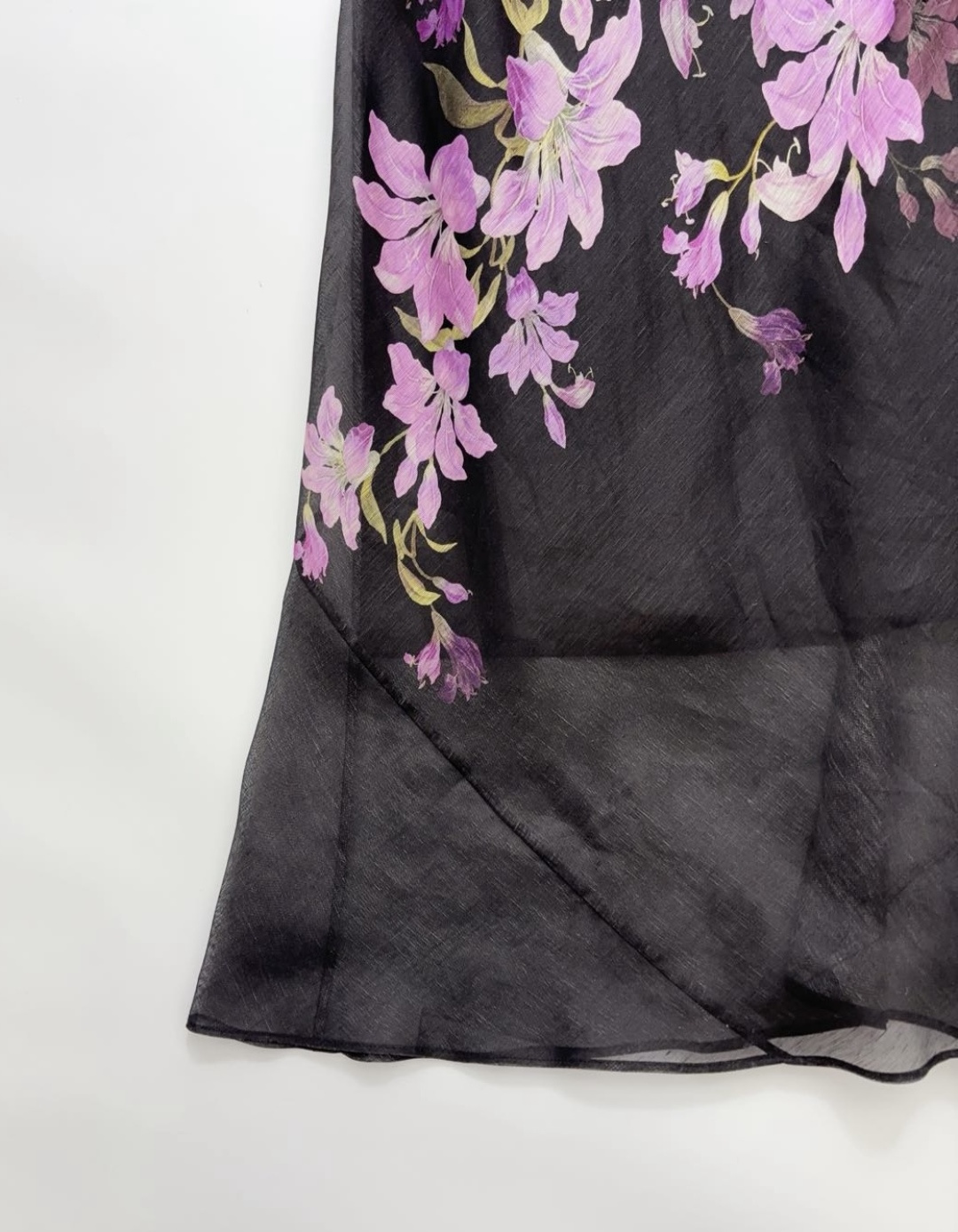 Extra-long dress layered fake two-piece floral gown - View 6