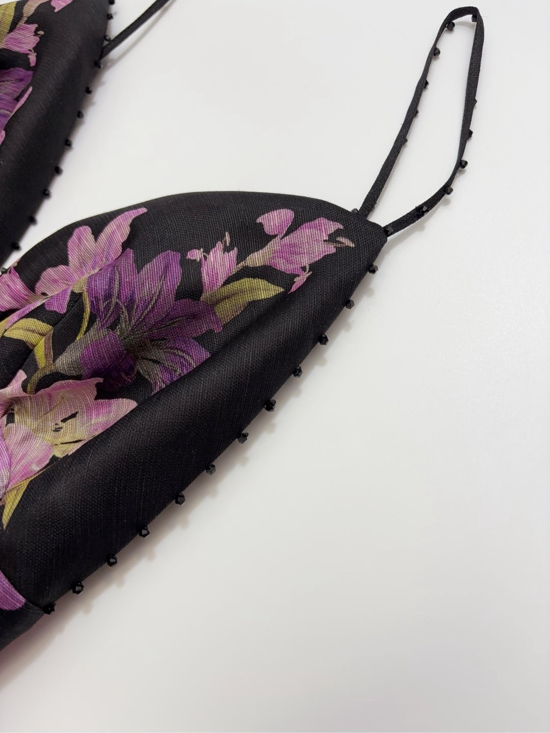 Extra-long dress layered fake two-piece floral gown - View 5