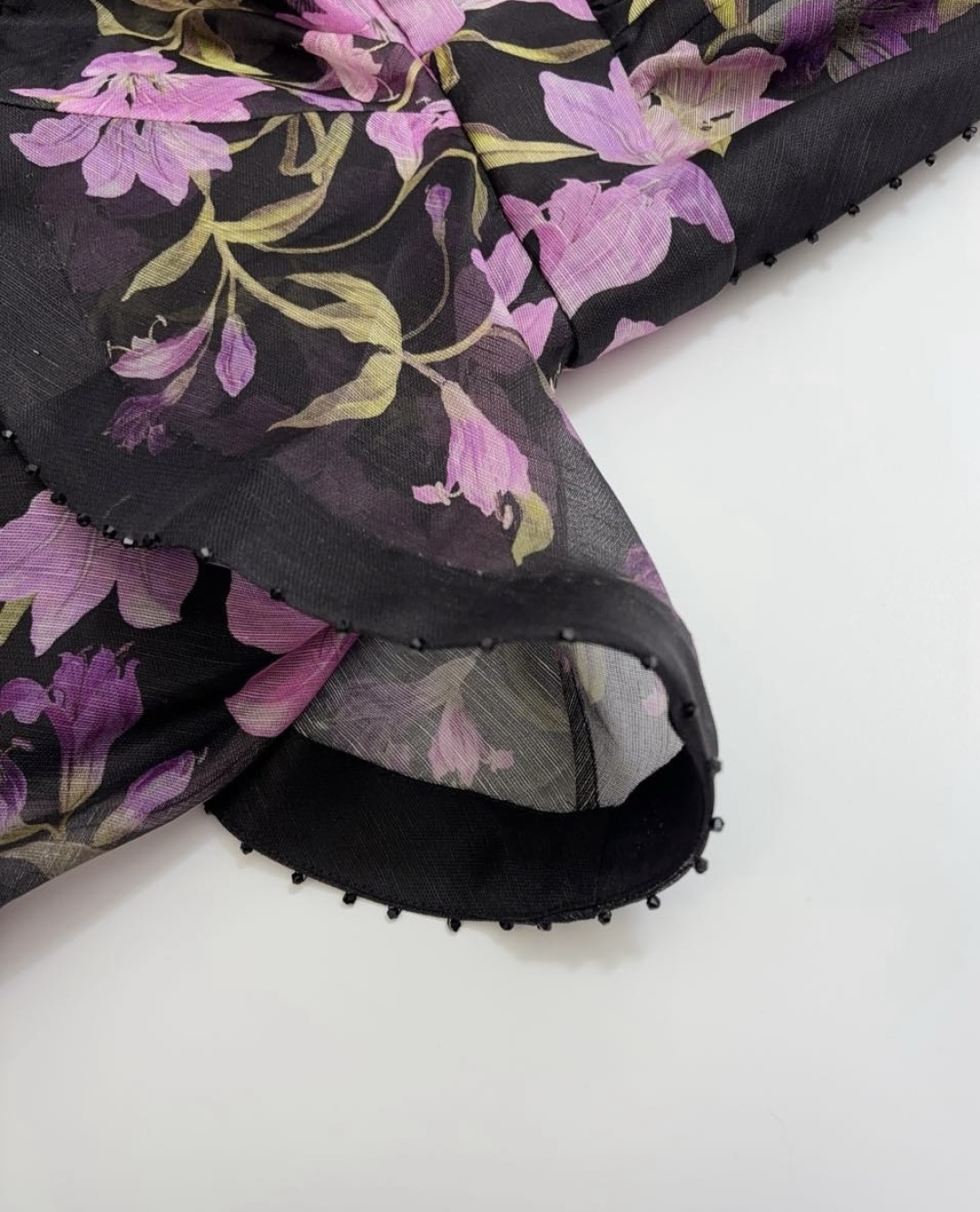 Extra-long dress layered fake two-piece floral gown - View 8