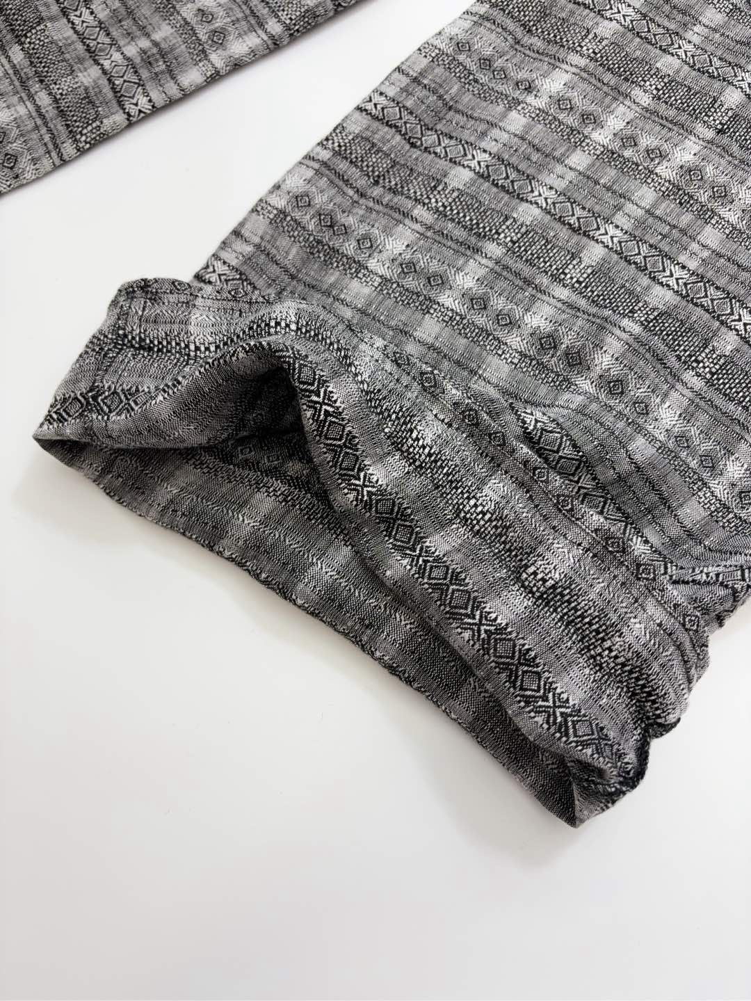 Retro lace linen pants straight loose elastic waist casual pants wide-leg pants - View 10