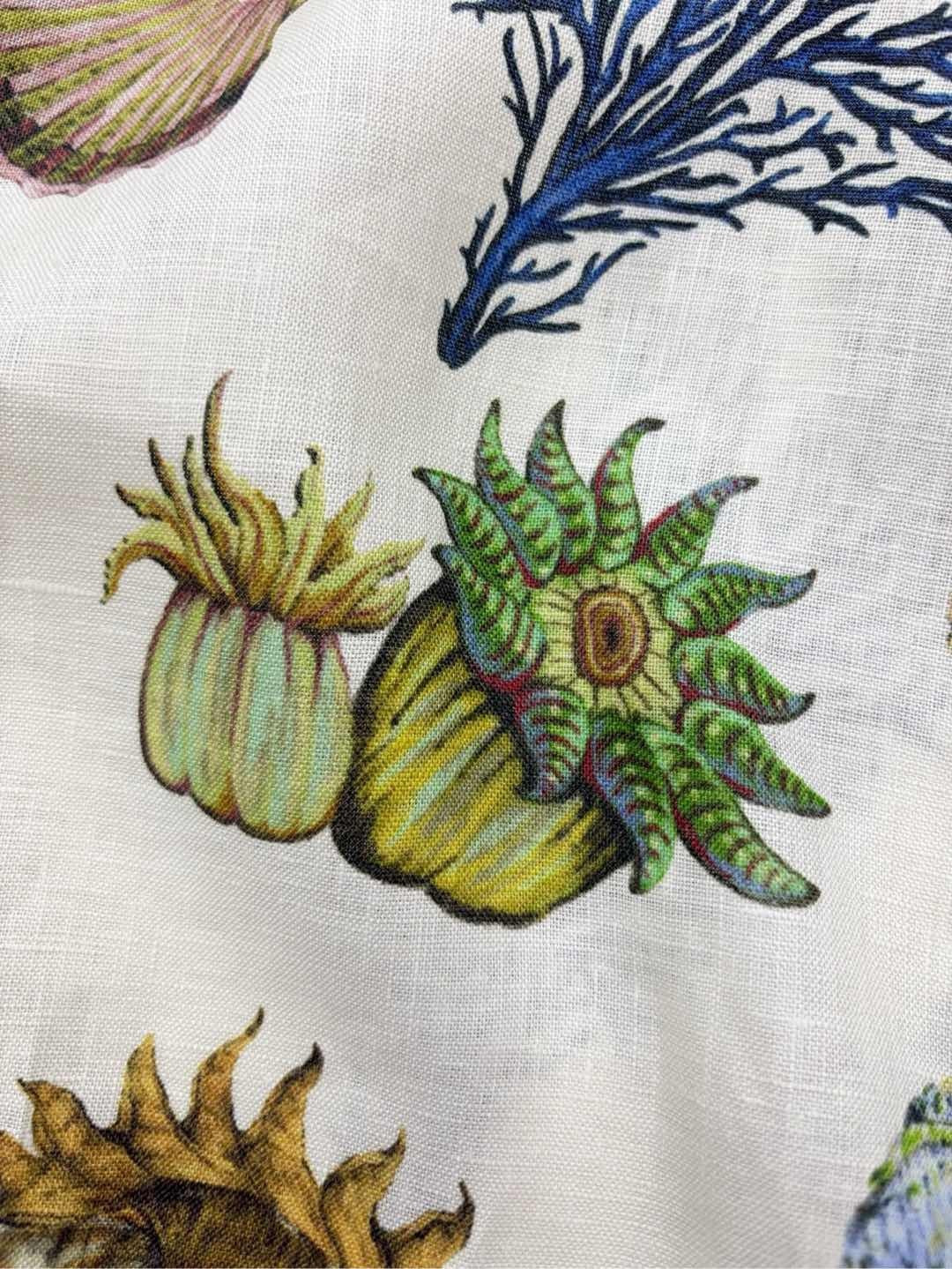 Spring/Summer elegant ocean pattern fresh puff-sleeve high-waist mid-length dress - View 13