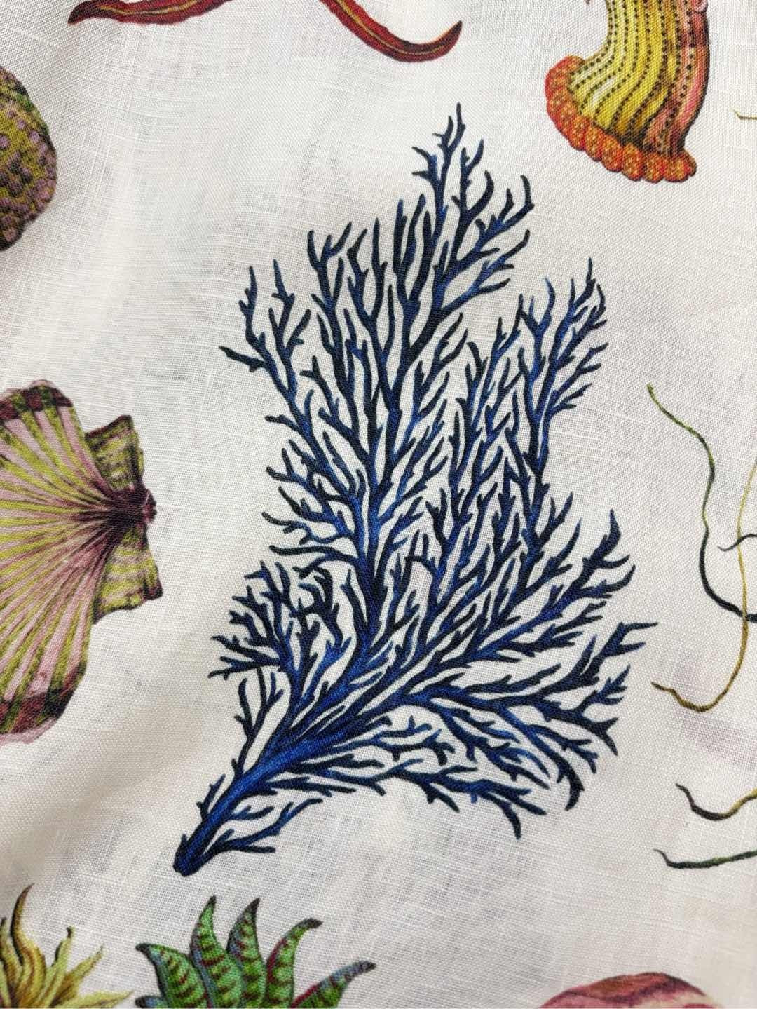 Spring/Summer elegant ocean pattern fresh puff-sleeve high-waist mid-length dress - View 11