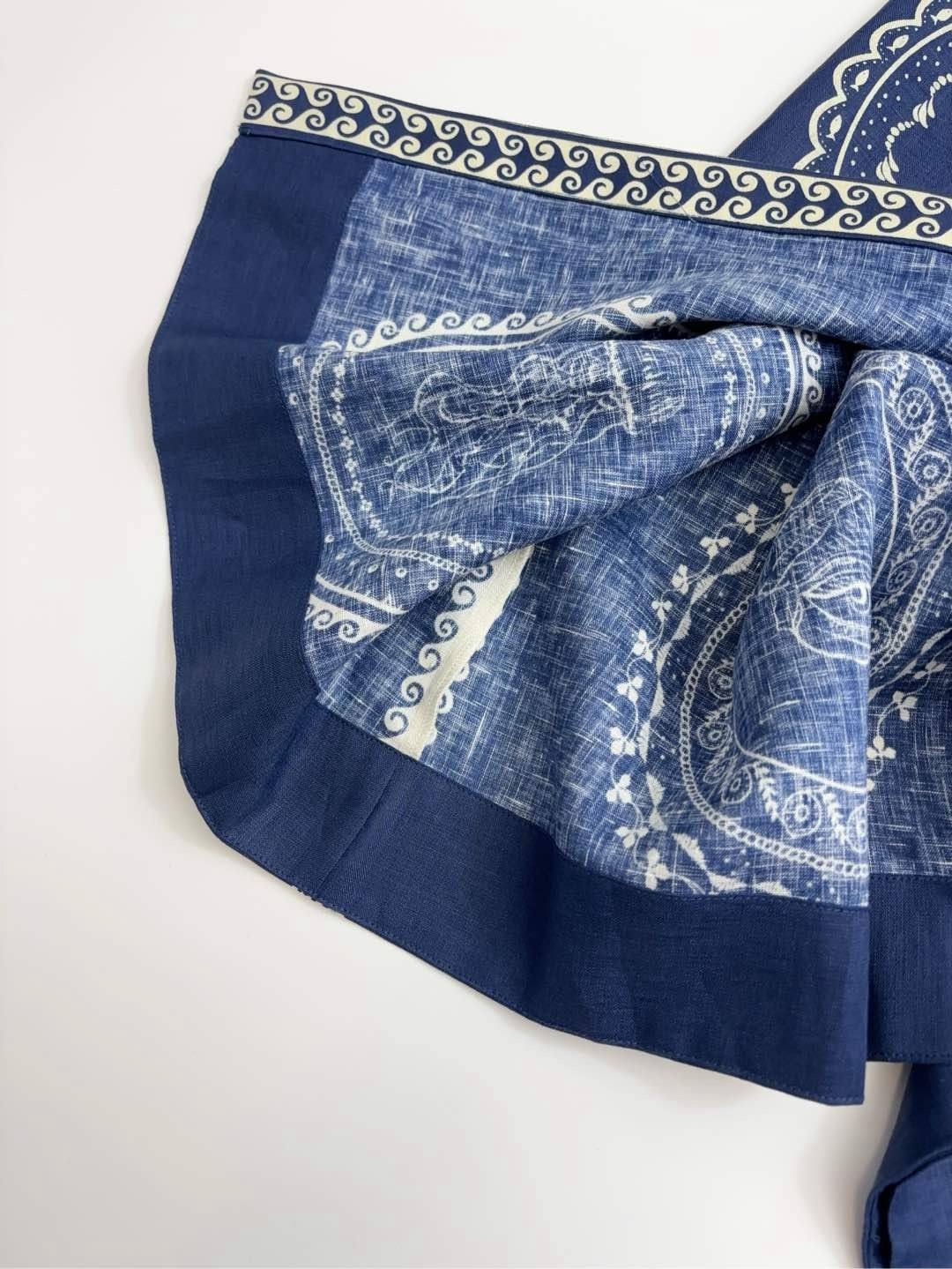 25 new summer vintage resort style dark blue linen long shirt dress - View 13