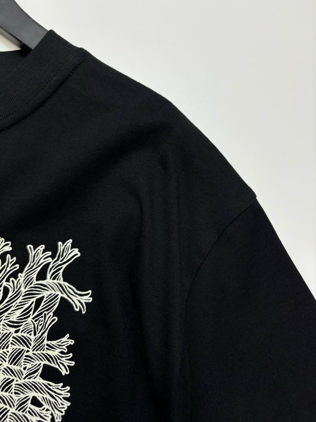 0.17kg/tag-cut classic rope knot pattern short-sleeved t-shirt - View 3