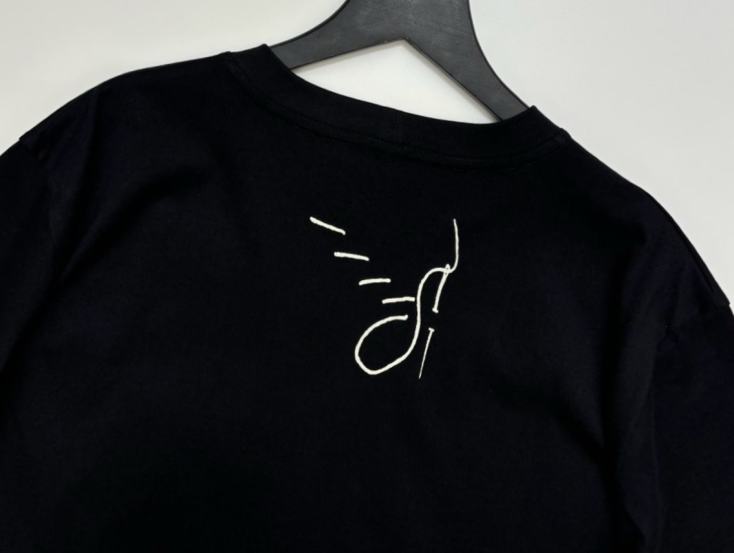 0.17kg/tag-cut classic rope knot pattern short-sleeved t-shirt - View 15