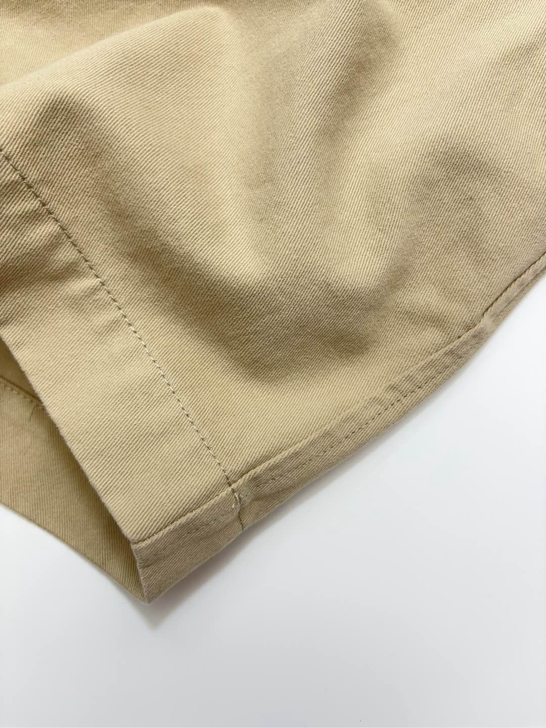 Cut label cotton material versatile mini chino shorts - View 7
