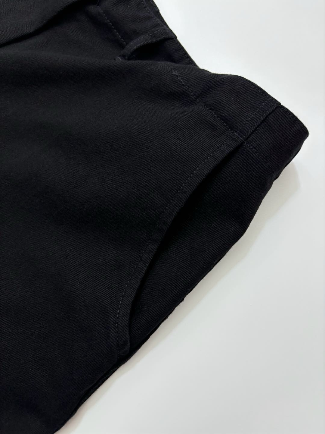 Cut label cotton material versatile mini chino shorts - View 3