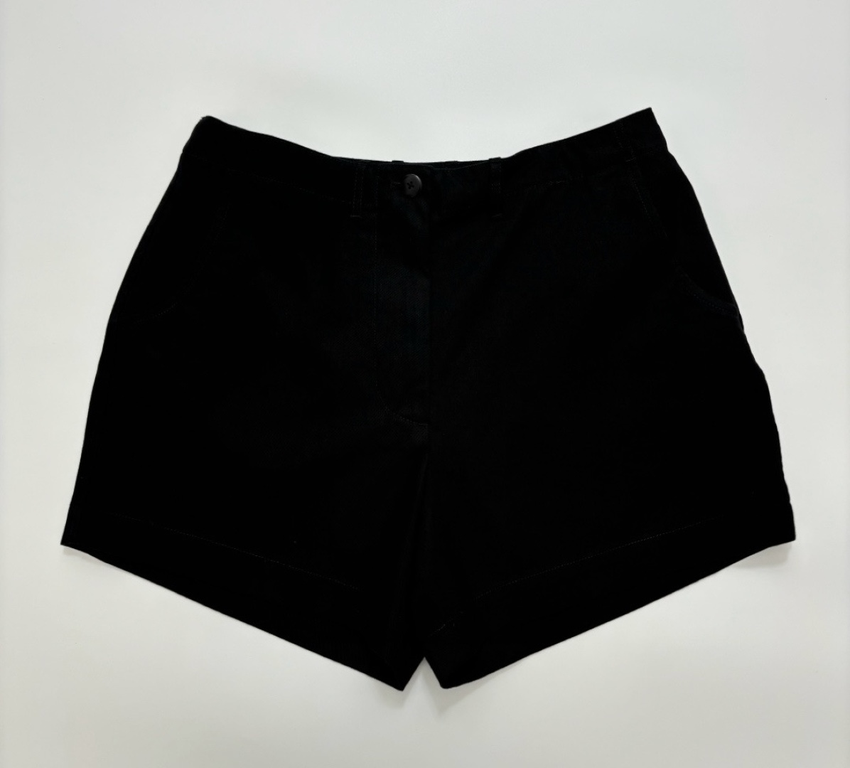 Cut label cotton material versatile mini chino shorts