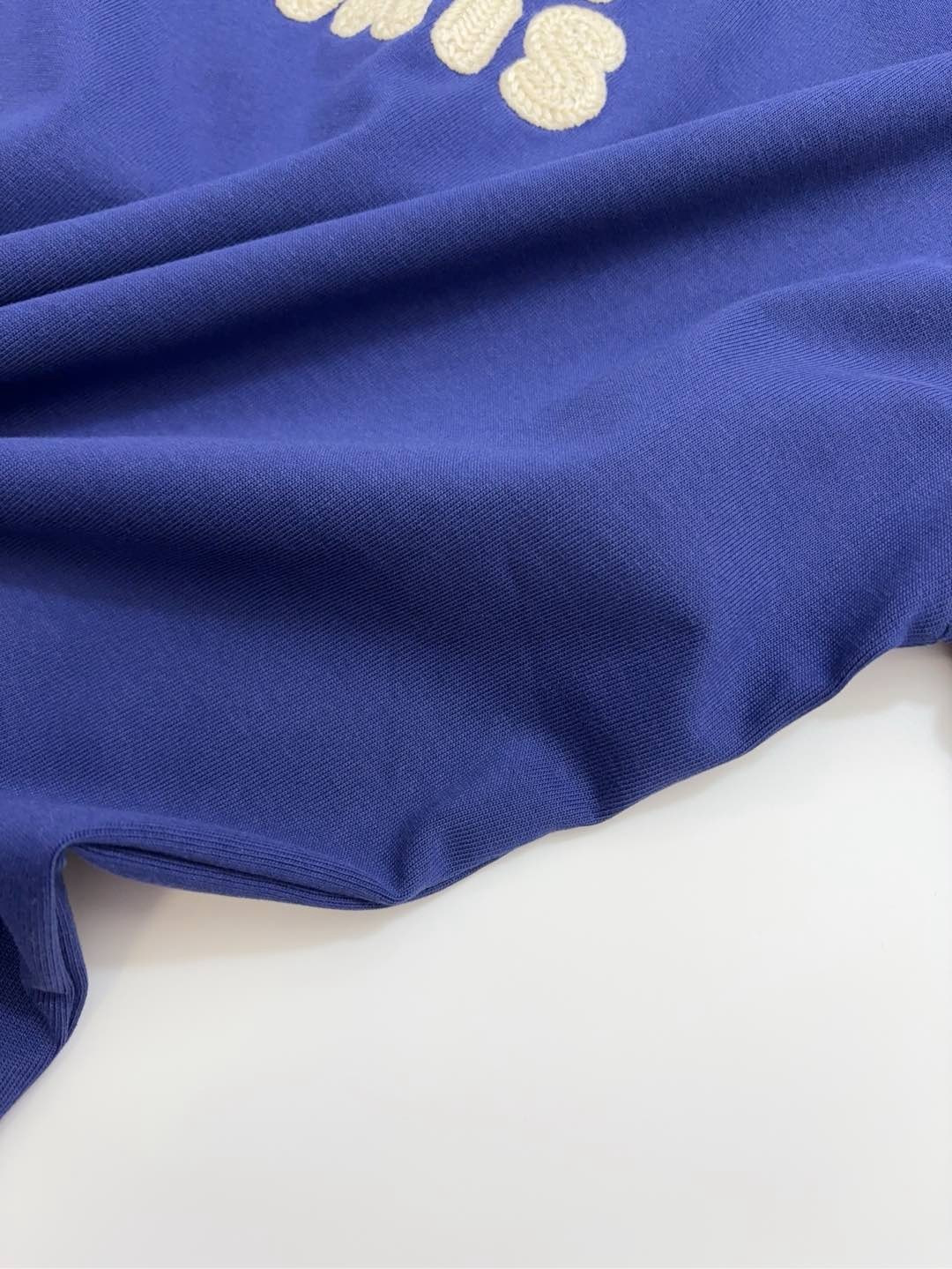 Flocked Letter Logo Short-Sleeve Pure Cotton T-Shirt - View 7